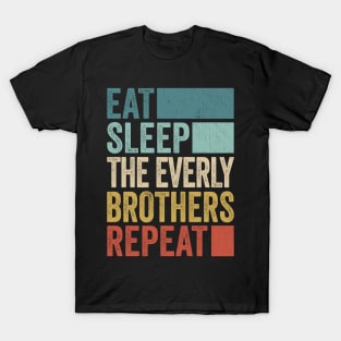 Funny Eat Sleep Everly Name Repeat Retro Vintage T-Shirt